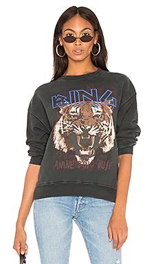 ANINE BING Tiger Sweatshirt in Black from Revolve.com | Revolve Clothing (Global)