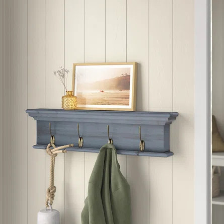 Sand & Stable Sorrento Solid Wood 4 - Hook Wall Mounted Coat Rack | Wayfair | Wayfair North America