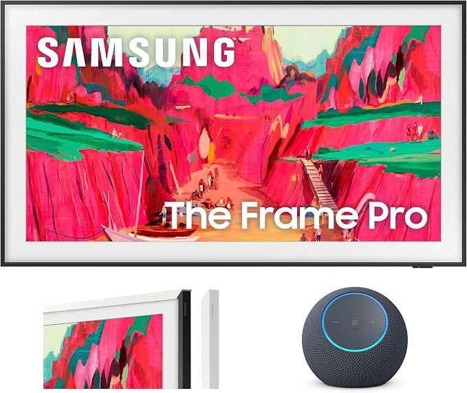 Samsung 85-Inch Class The Frame Pro Smart TV (2025 Model) with Modern White Bezel and Amazon Echo... | Amazon (US)