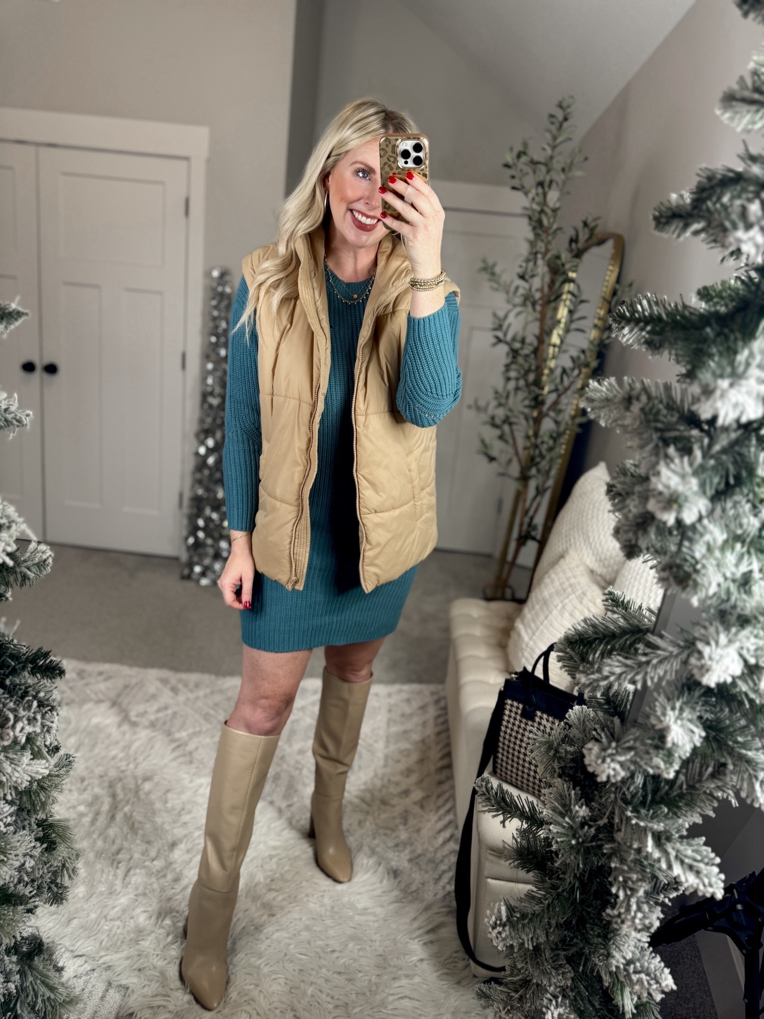 Weekend Walmart wins try on 
Vest- medium 
Sweater dress- small 

#LTKfindsunder50 #LTKSeasonal