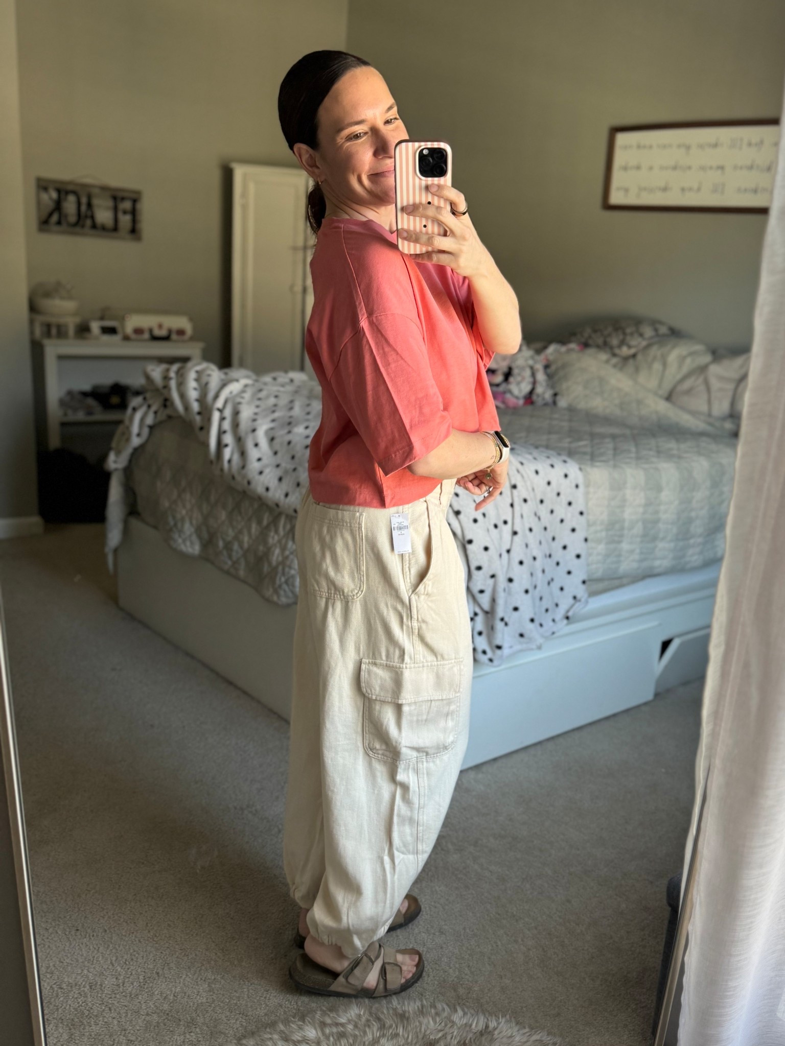 Obsessed with these cargo pants from old navy - I had to size down big time, but now they’re perfect! Also, I own this cropped tee in 2 colors and will likely add more to the collection. 

#LTKmomlife #LTKootd #LTKPetite