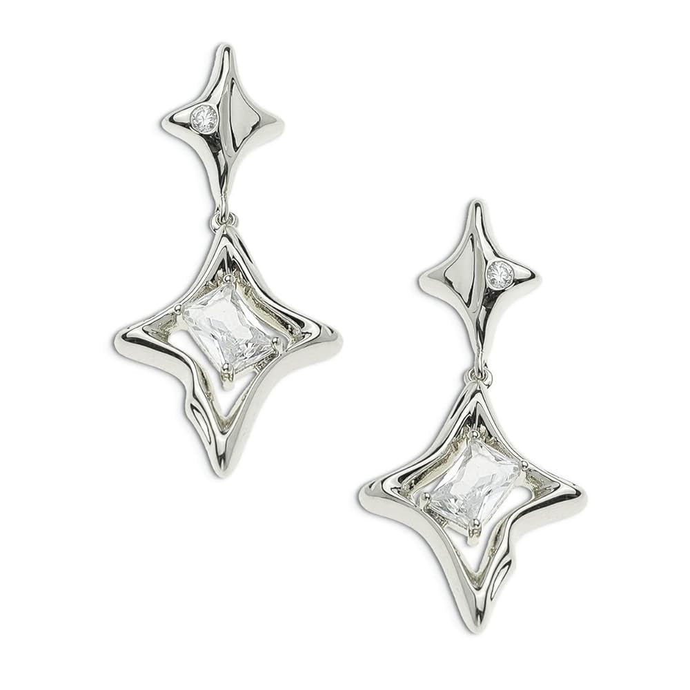 Sonateomber Star Drop Dangle Earrings for Women Trendy Unique Sparkly Rhinestone Stud Fashion Jew... | Amazon (US)