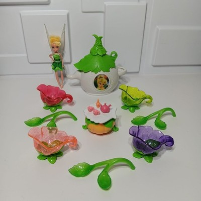 Disney Fairies Tinker Bell Pixie Pals Tea Party Flower Tea Cups Glitter ⛔️READ⛔ | eBay US
