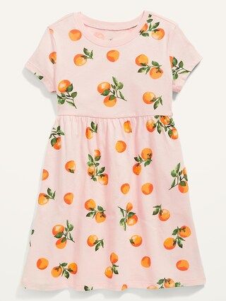 Fit &#x26; Flare Short-Sleeve Jersey Dress for Toddler Girls | Old Navy (US)