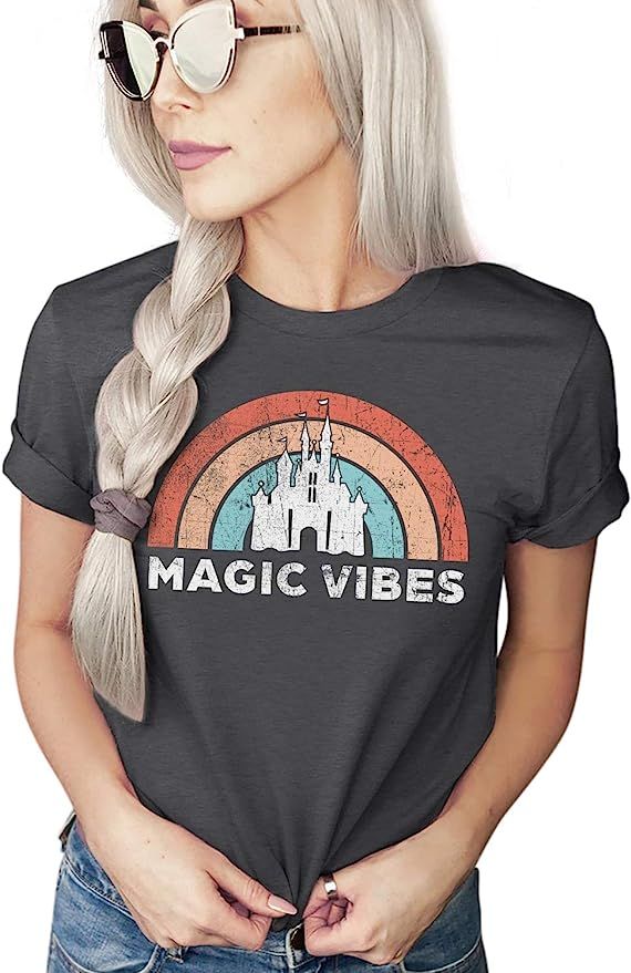 Magic Vibes Shirt | Cute Vacation Shirt for Disney | Unisex Sizing | Amazon (US)