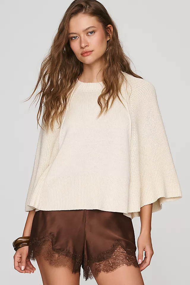 Cotton Wool Cape Sweater | Anthropologie (US)