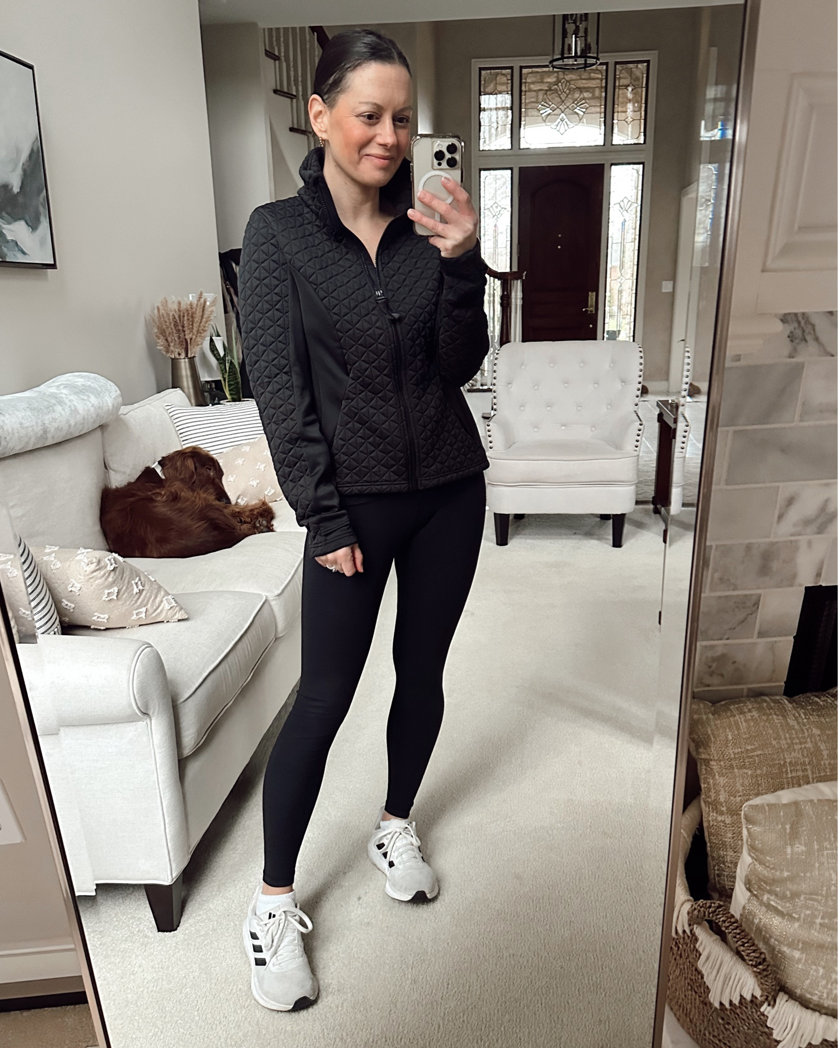Workout outfit - Walmart new arrival zip up jacket runs true to size , wearing a small. Black leggings from Amazon are a great lululemon look as like and run true to size.



#LTKover40 #LTKfitness #LTKfindsunder50