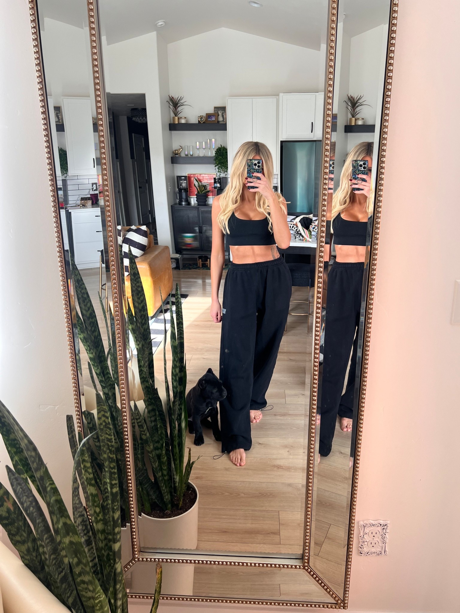 Joah brown wide leg sweatpants 