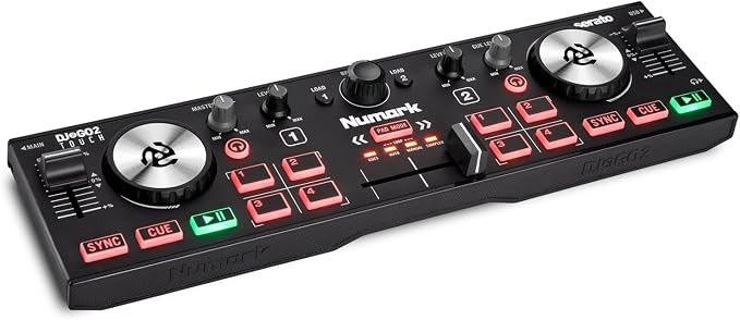 Numark DJ2GO2 Touch – Compact 2 Deck USB DJ Controller For Serato DJ with a Mixer / Crossfader,... | Amazon (US)