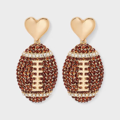 SUGARFIX by BaubleBar Perfect Catch Statement Earrings - Gold/Brown | Target