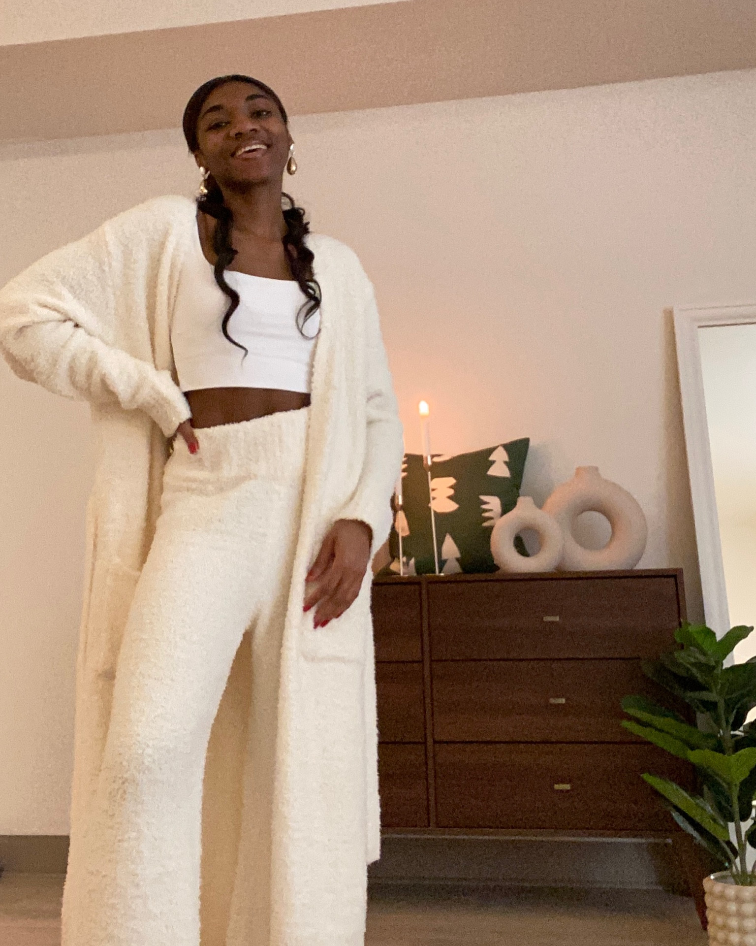 Stay Cozy in #Skims 
I got the robe in S/M a size up for oversized fit. Get pants in your regular size. 

#LTKstyletip #LTKfamily #LTKSeasonal