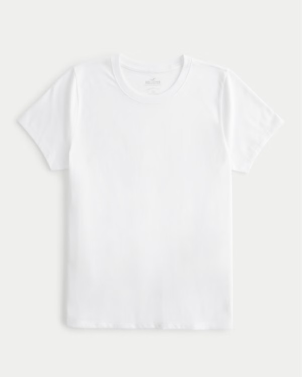 Longer-Length Crew T-Shirt | Hollister (US)