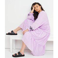 Lilac Embroidered Maxi Dress | Simply Be (UK)