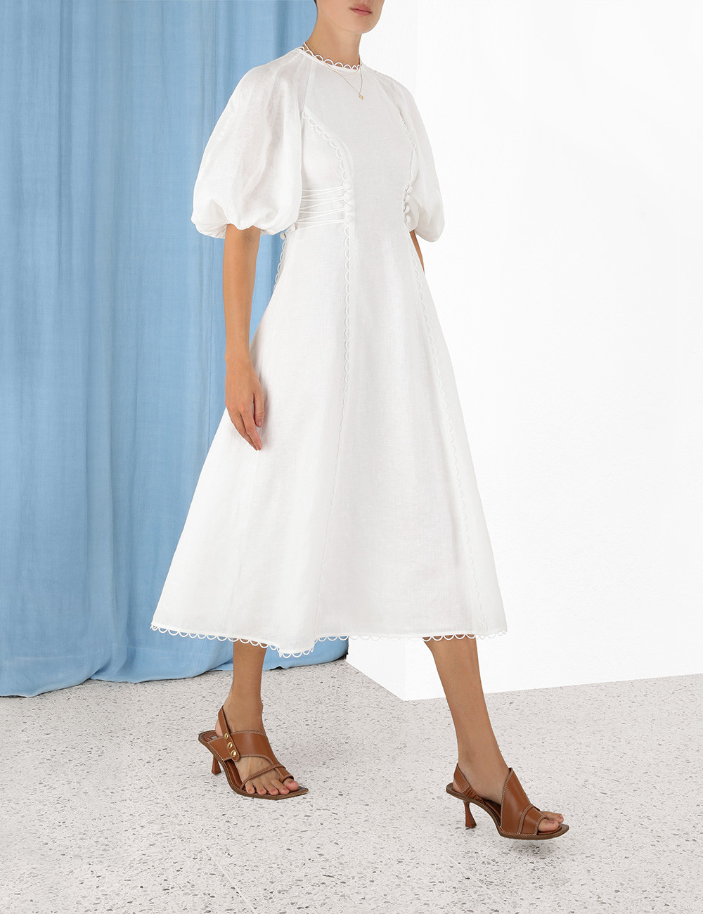 Rosa Laced Midi Dress | ZIMMERMANN (APAC)