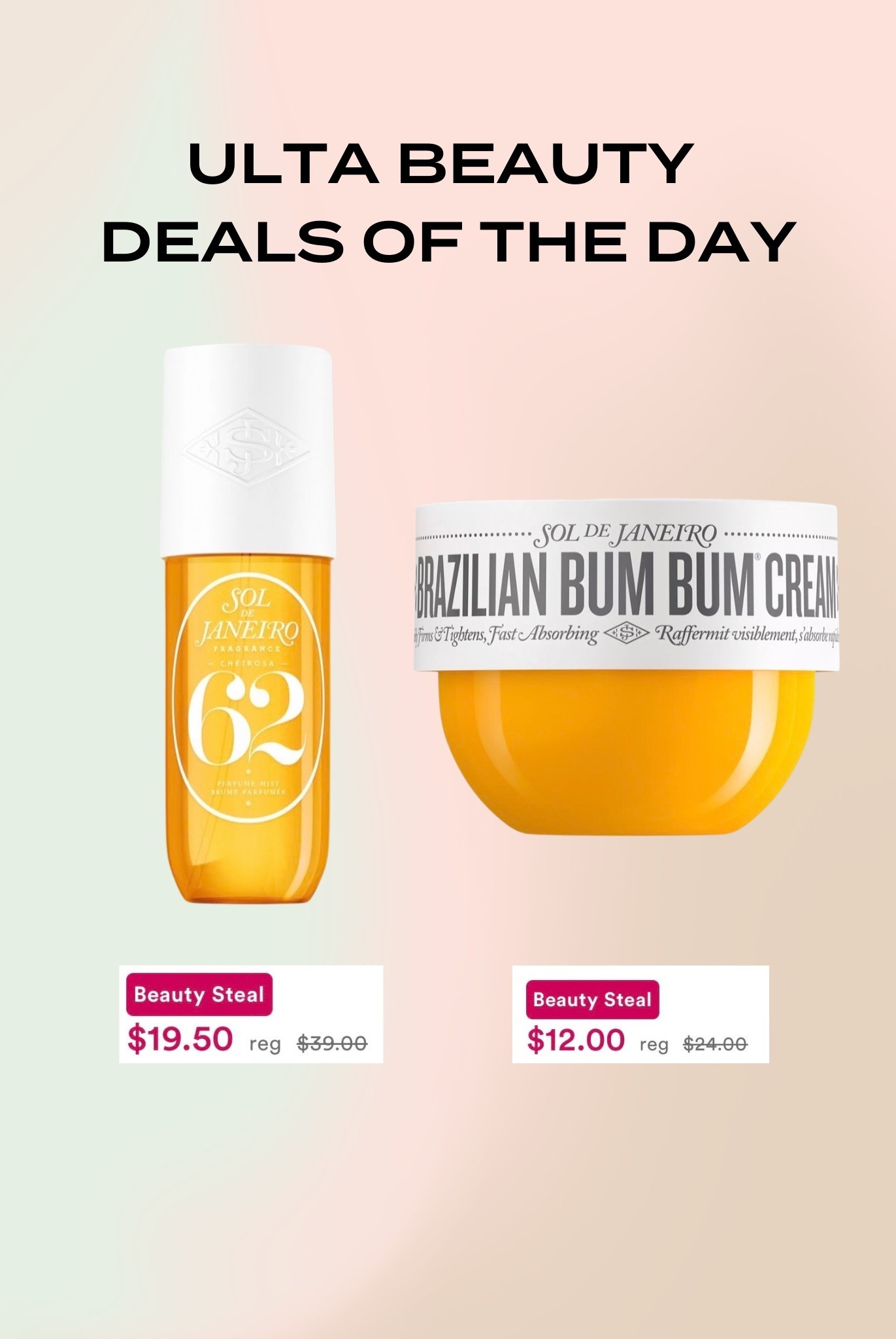 Ulta beauty steals of the day for Sol De Janeiro 👏🏾

#LTKBeauty #LTKSpringSale #LTKSaleAlert