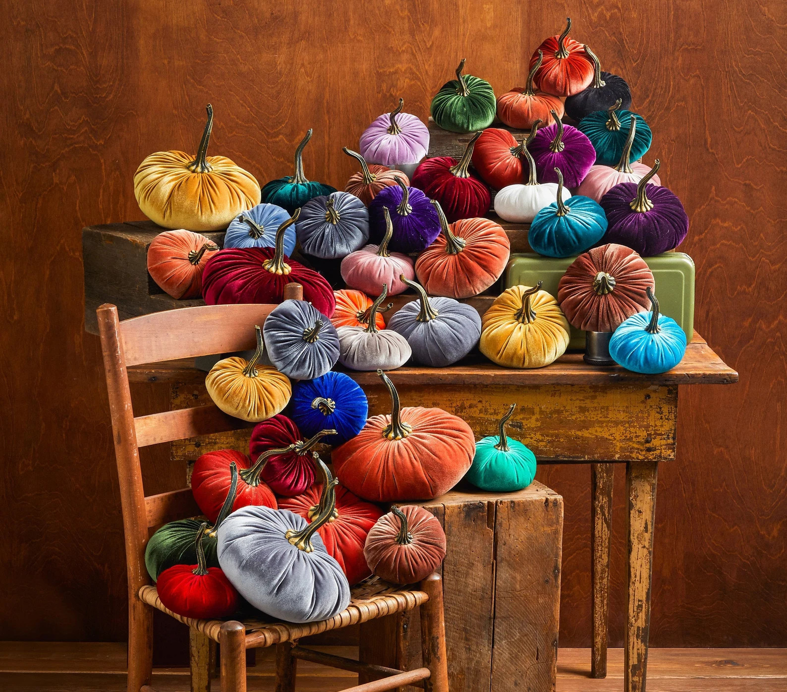 Velvet Pumpkins Create Your Own Set of 3 Different Sizes and | Etsy | Etsy (US)