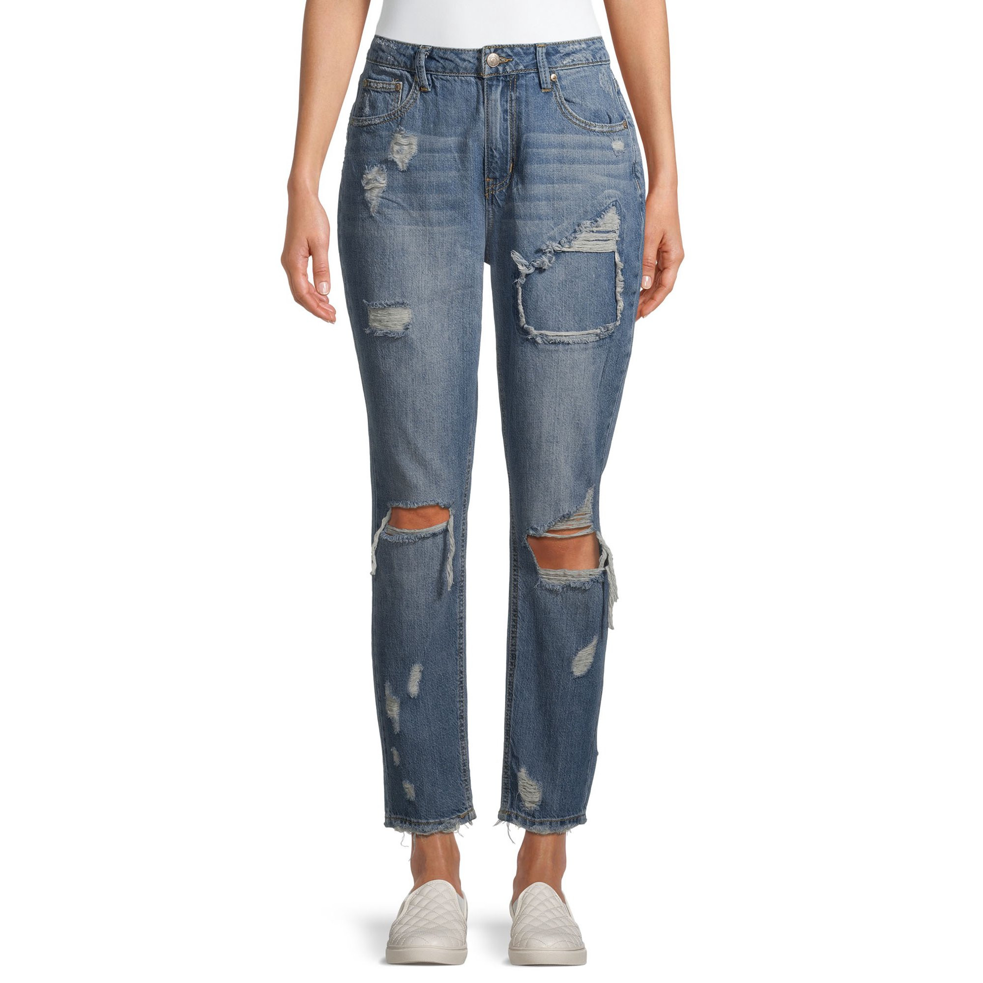 Almost Famous Juniors' High-Rise Mom Jeans | Walmart (US)