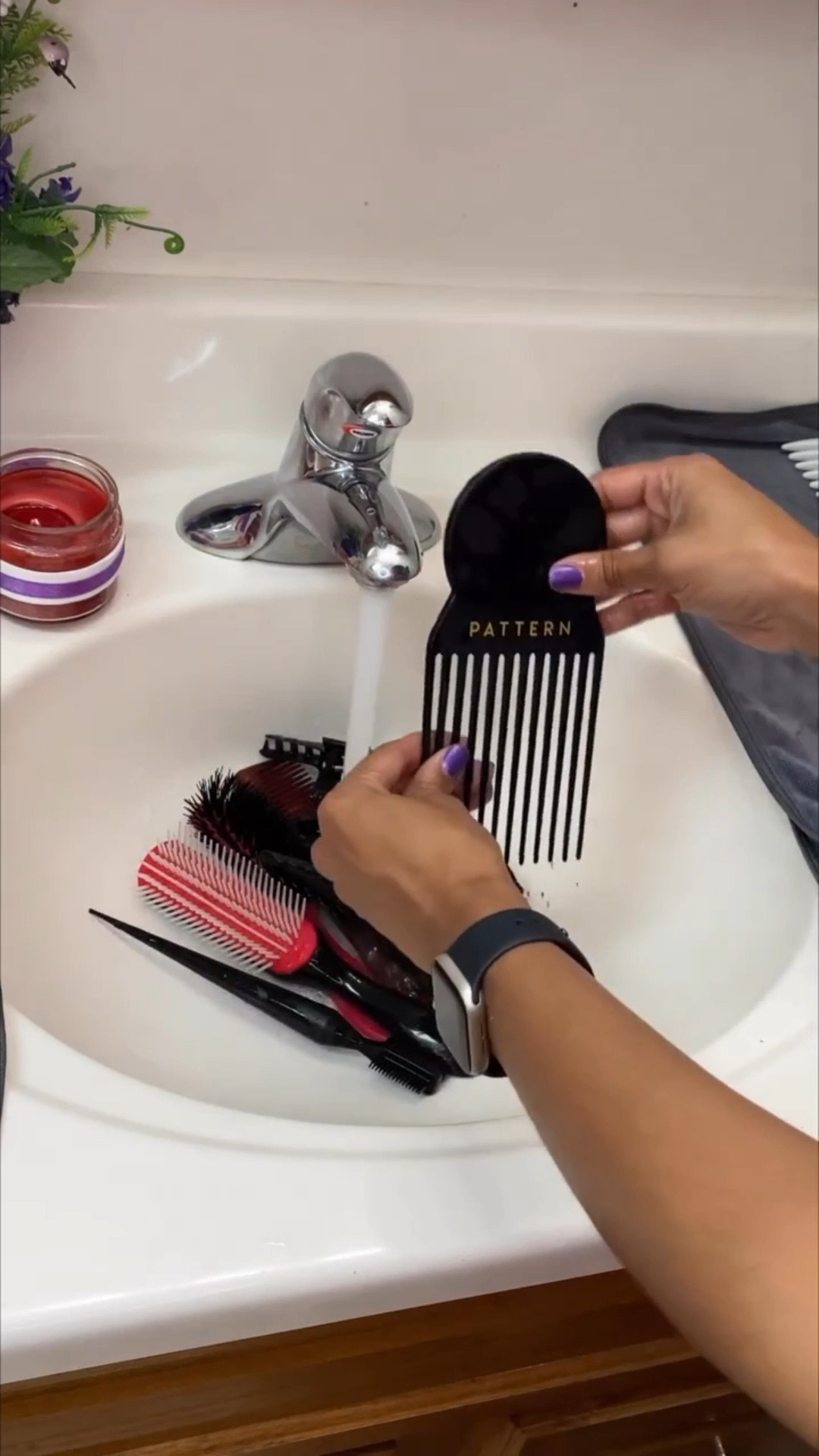 ⚠️REMINDER to clean your hair tools⚠️
Cleaning & disinfecting tools keeps bacteria away from your clean hair & scalp.

How to clean your Hair Tools:
1️⃣Clean your sink & then fill with warm water & clarifying shampoo (no harsh household cleaners)
2️⃣Remove hair from tools & soak for 5min
3️⃣Rinse tools & scrub off any remaining product buildup 
4️⃣Disinfect tools: 
Add 1part rubbing alcohol + 1part water to a spray bottle. Saturate tools & let sit for 10min
5️⃣Rinse tools and dry with a clean towel

Tip: Store your brushes & tools in a clean space for further protection from unwanted particles. Lay brushes flat & upright to protect the bristles. Linked a few of my go-to tools here👇🏽

#LTKBeauty