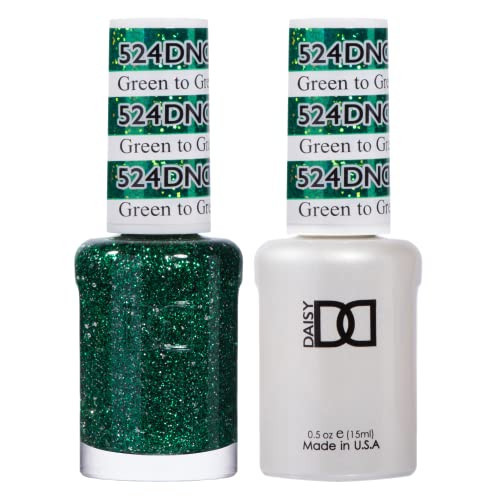 DND Gel Polish Set, Green Collection, UV/LED Gel Polish and Air Dry Nail Lacquer, Matching Chip-Free Polish Duo, 524 Green To Green, 0.5 Fl Oz | Amazon (US)