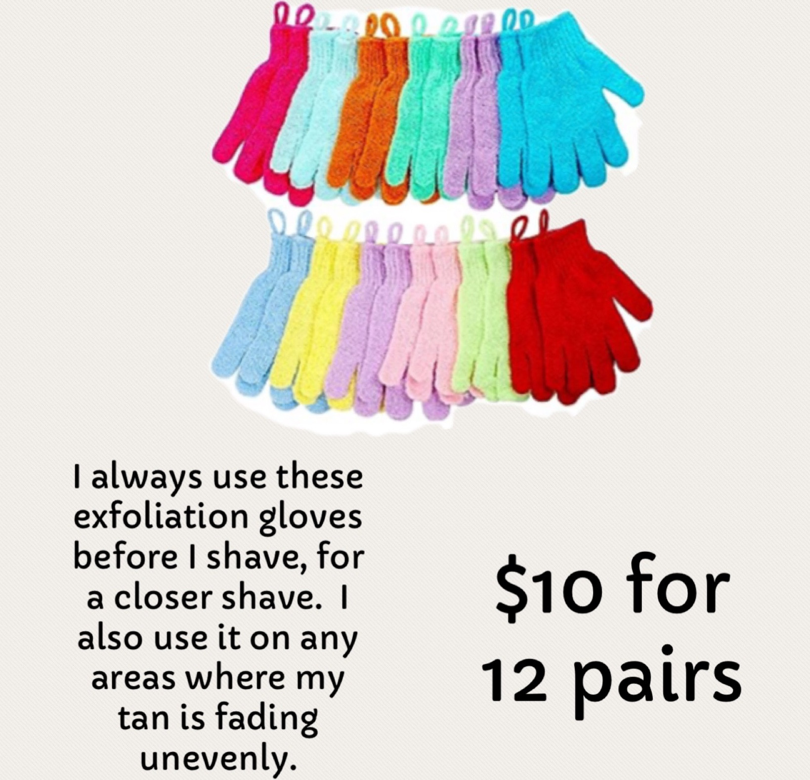 Exfoliation gloves for the shower
Great for a spa party
Add to a gift basket
I use before I shave and self tan


#LTKbeauty #LTKswim #LTKwedding