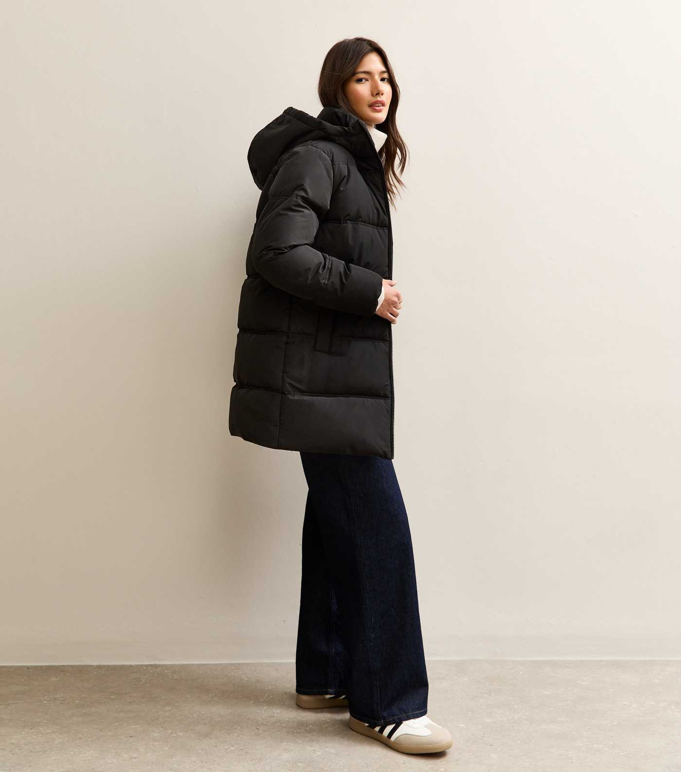 Black Midi Length Puffer Jacket | New Look | New Look (UK)