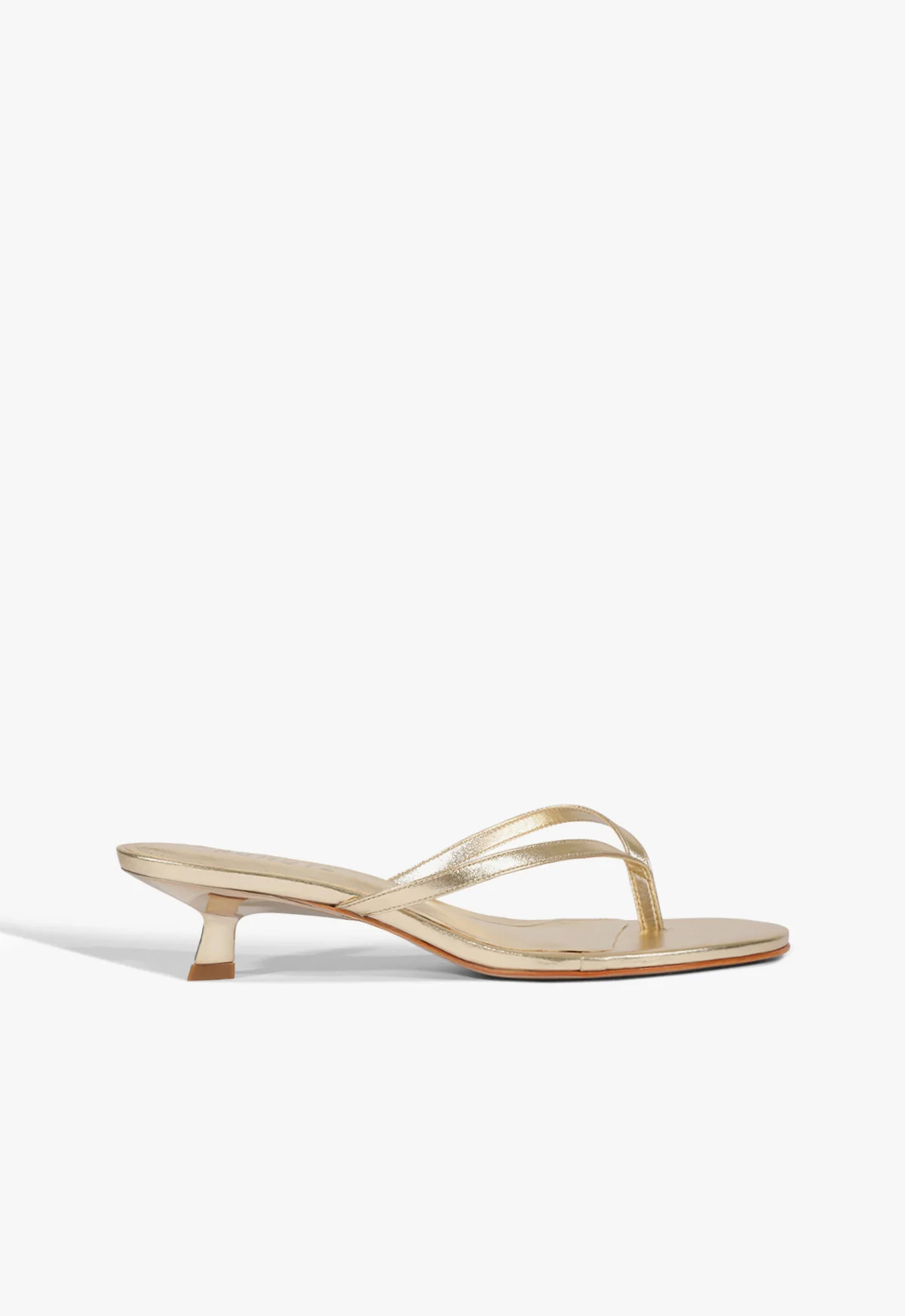Carolyn Gold Low Stiletto Heel Sandal | Schutz (US)