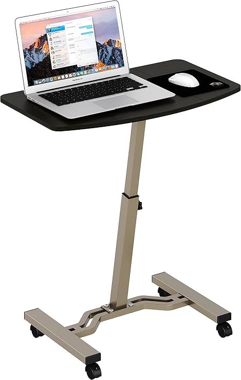 Height Adjustable Mobile Laptop Stand Desk Rolling Cart, Height Adjustable from 28'' to 33'' | Amazon (US)