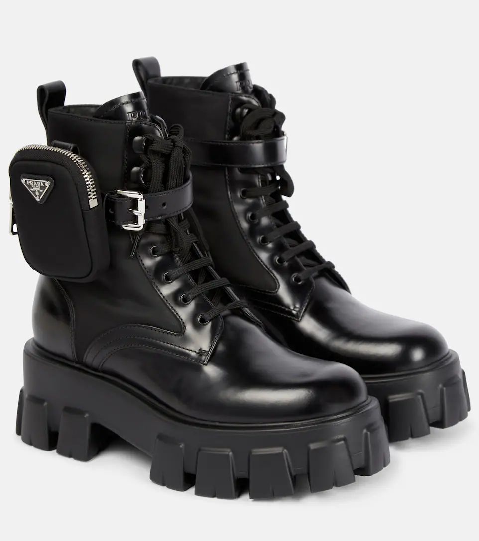 Monolith leather ankle boots | Mytheresa (UK)