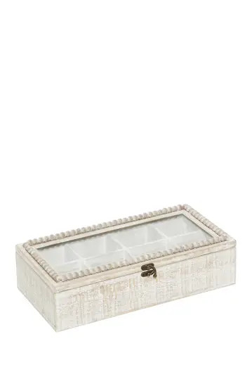 Willow RowWhite Wood Farmhouse Box - 4" x 16" x 8" | Nordstrom Rack