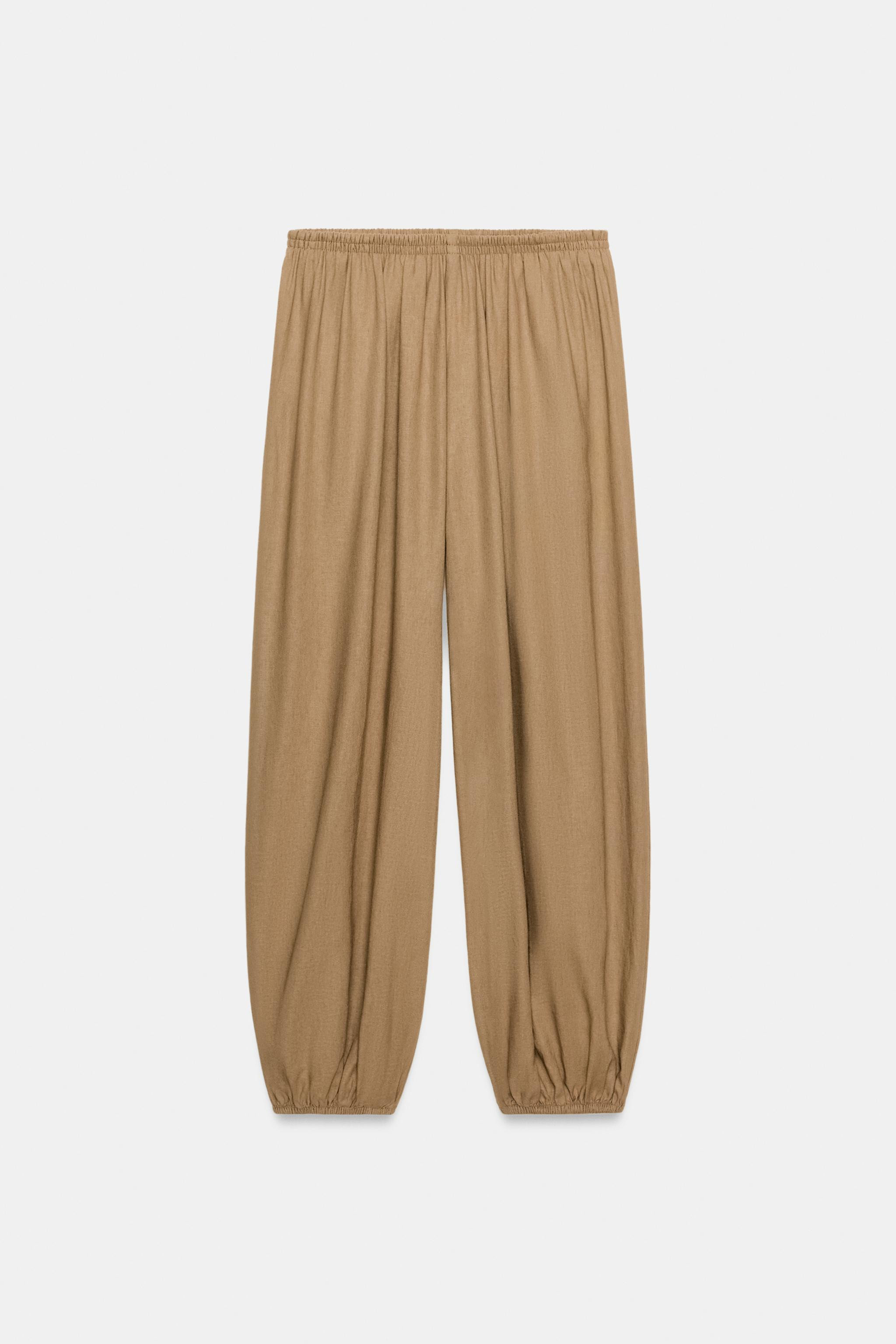 LINEN BALLOON PANTS | Zara US