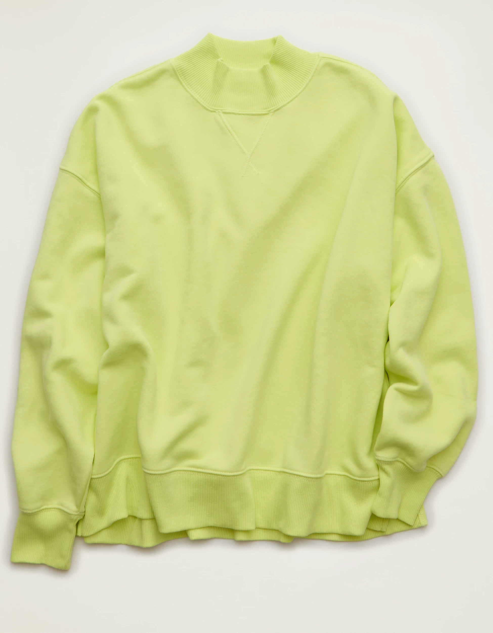 AE Everyday Luxe Mock Neck Sweatshirt | American Eagle Outfitters (US & CA)