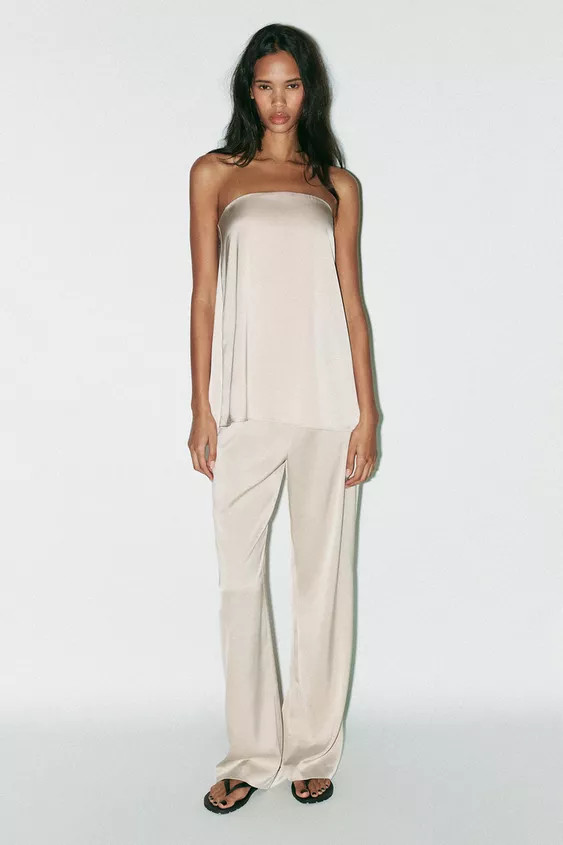 SATIN BANDEAU TOP | Zara UK