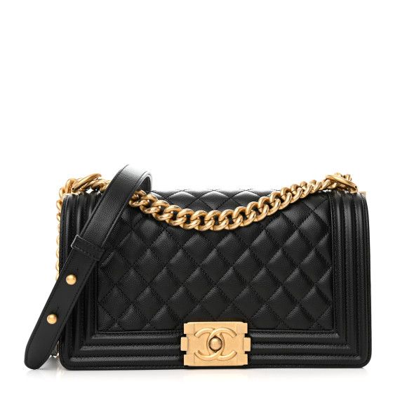 CHANEL Caviar Quilted Medium Boy Flap Black | FASHIONPHILE | FASHIONPHILE (US)