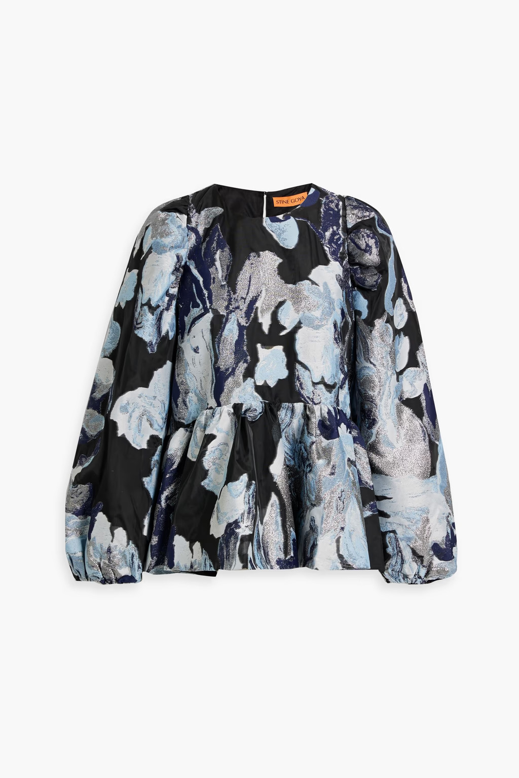 Jenny metallic jacquard peplum top | The Outnet (US and CA)