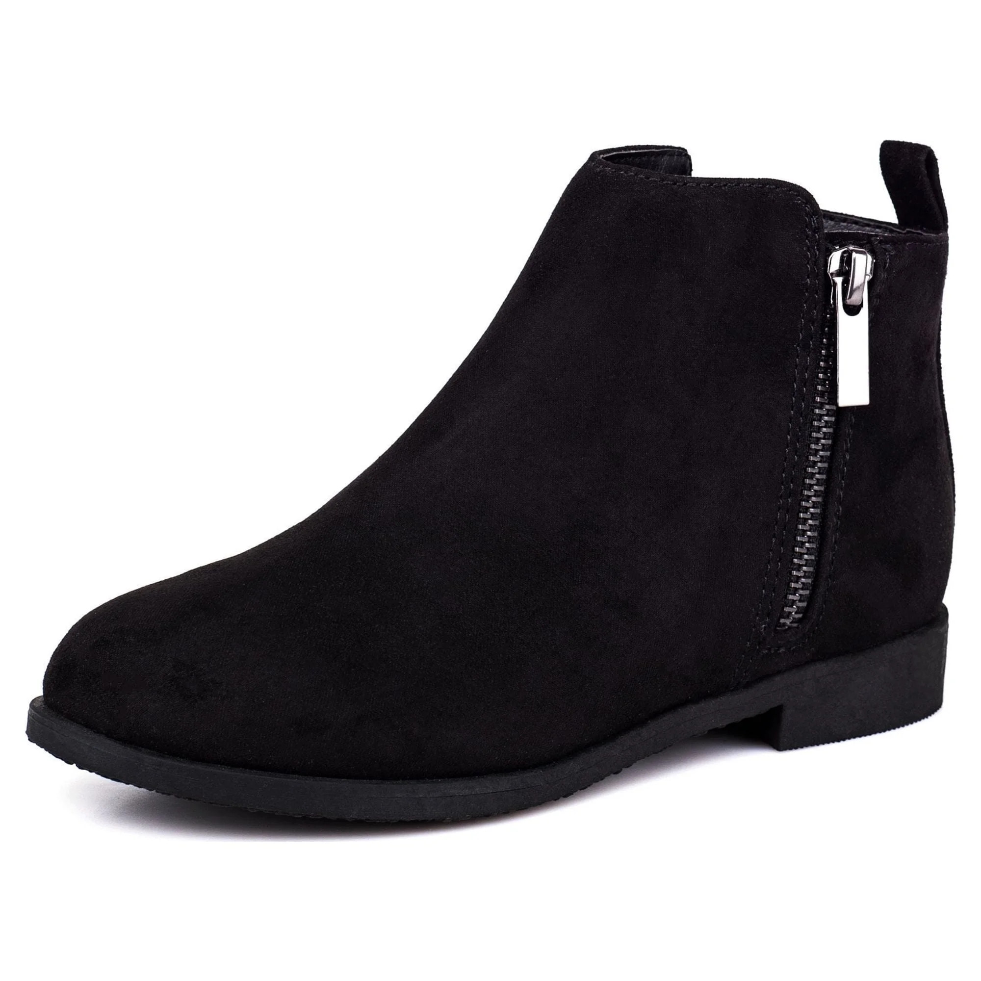 Little/Big Girl Boots Girls Ankle Boots Kids Side Zipper Booties Short Low Heel Flat Booties Outd... | Walmart (US)