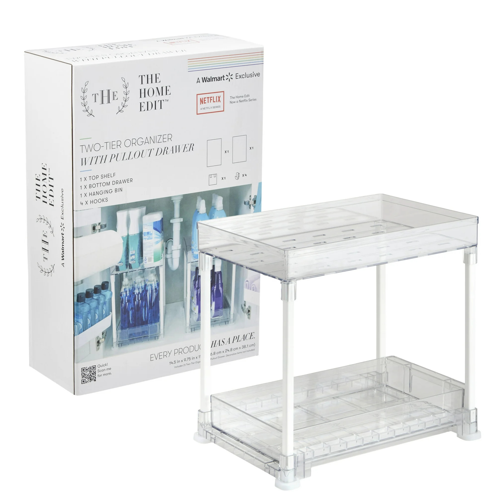 The Home Edit Under Cabinet 2-Tier Storage Tower, 10X14.5X15in | Walmart (US)