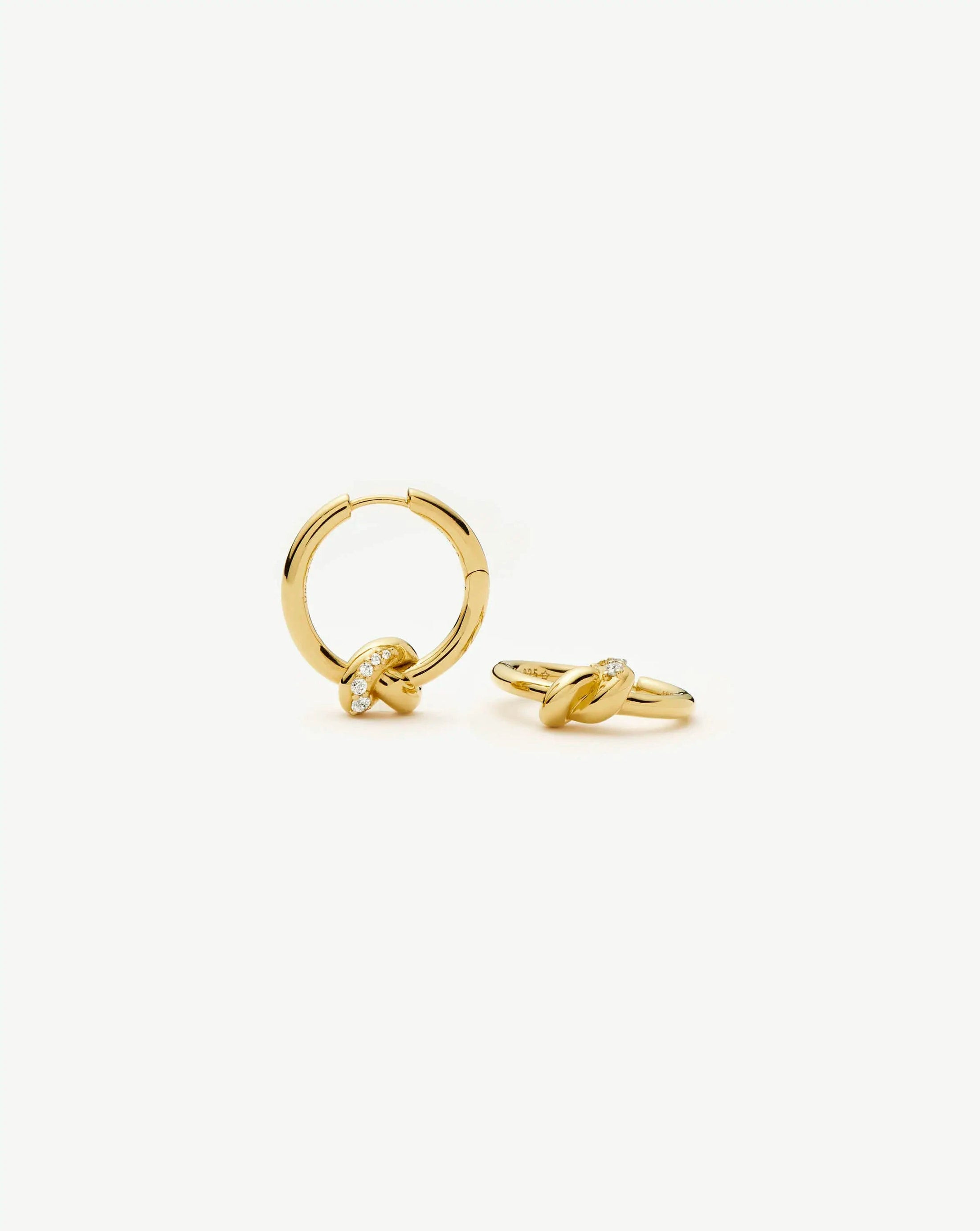 Lucy Williams Pavé Knot Small Hoop Earrings | Missoma UK | Missoma UK