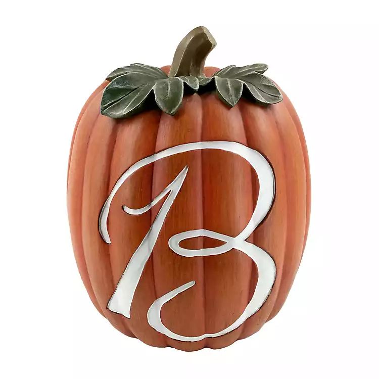 Monogram B Pumpkin Statue, 13 in. | Kirkland's Home