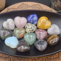 Crystal Puffy Hearts - Heart Carving Astrology Home Decor Earth Geology Crystals | Etsy (US)