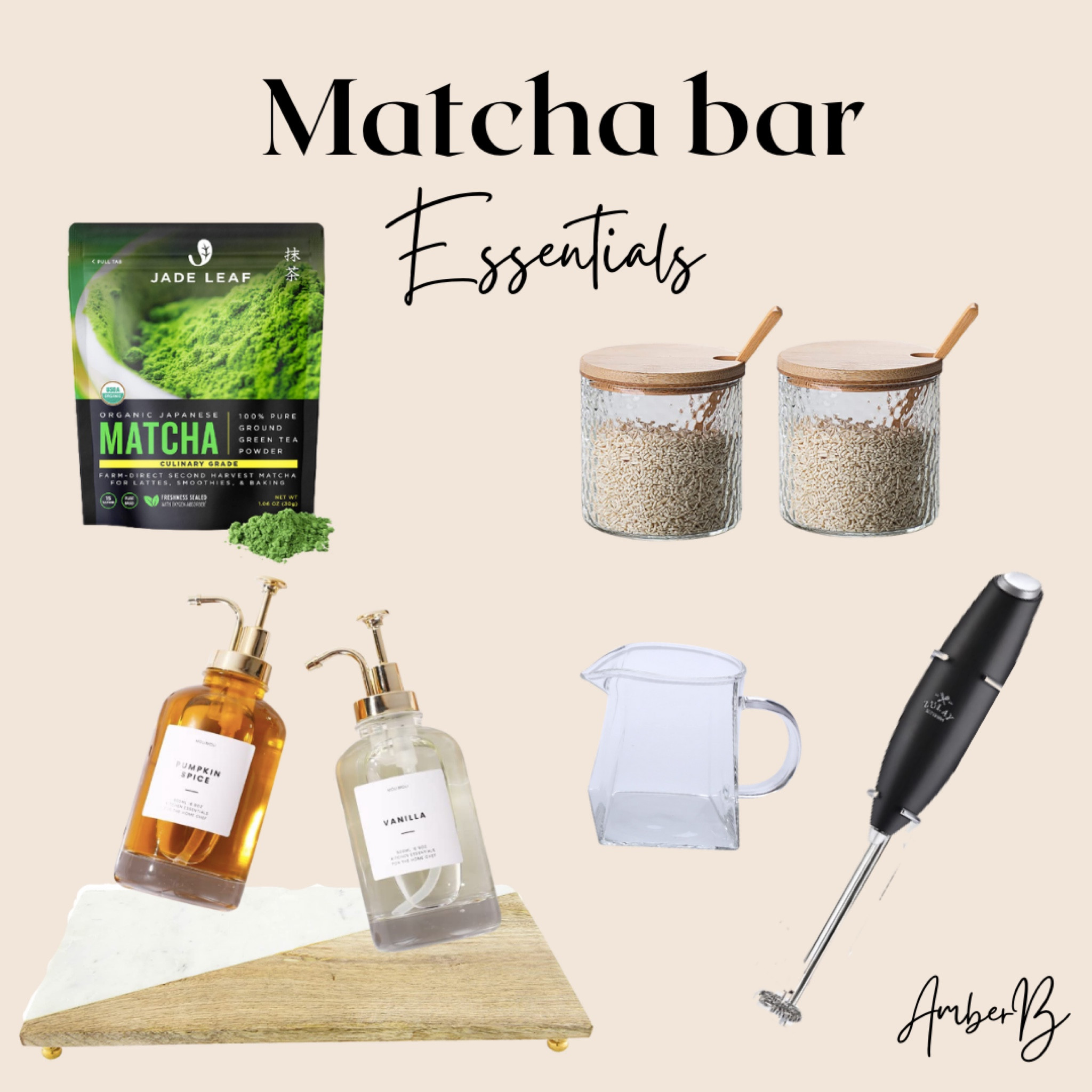 Match Bar , Coffee Bar Essentials, Tea Bar Essentials , Syrup Dispensers, Milk Frother , Match Powder , Milk Container  

#LTKunder50 #LTKFind #LTKhome