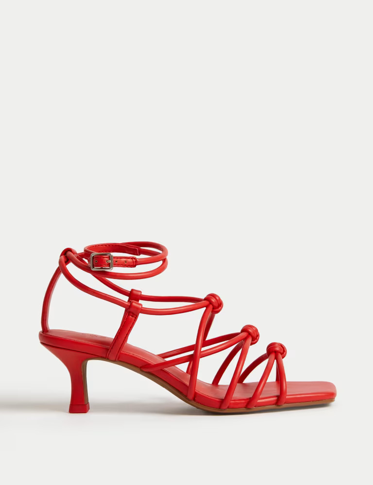 Knot Strappy Kitten Heel Sandals | Marks & Spencer (UK)