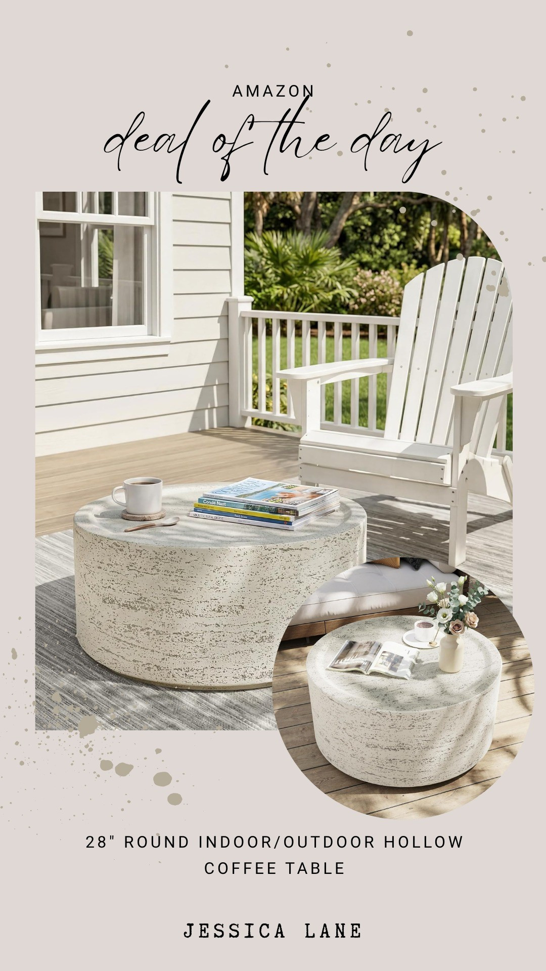 Add a touch of texture to your patio with this 28 inch round hollow coffee table. It is durable enough for the outdoors and stylish enough for a contemporary living room.#patiodecor #outdoorfurniture #homedesign #amazonfinds

#LTKSaleAlert #LTKHome #LTKSeasonal