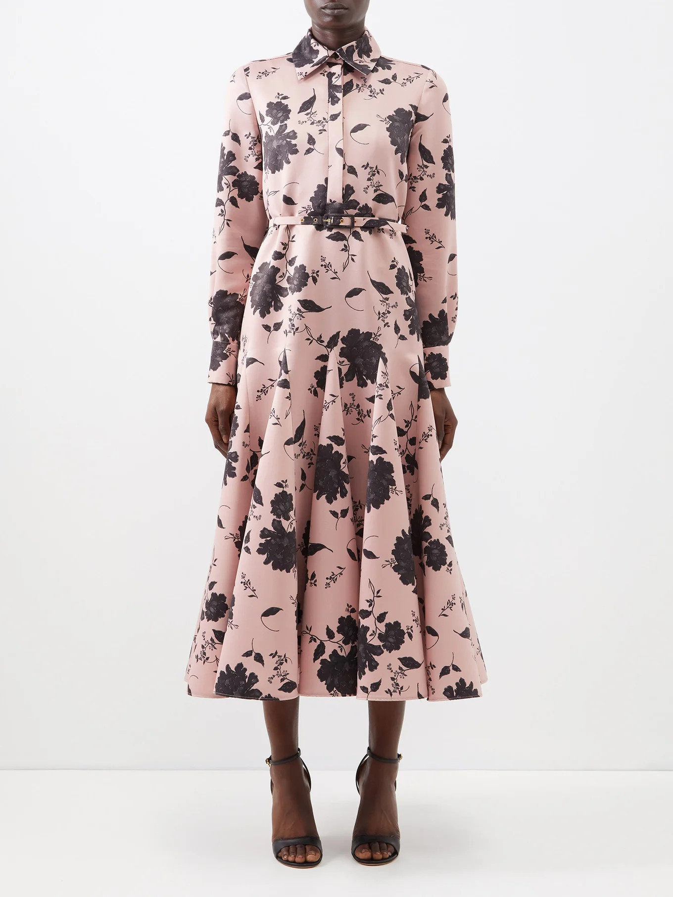 Marion floral-print faille shirt dress | Matches (US)