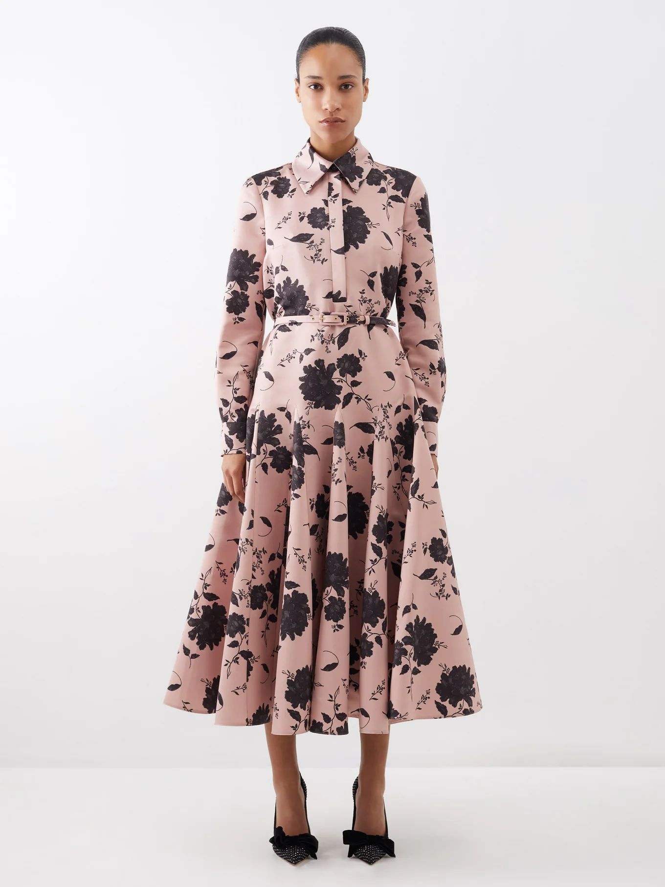 Marion floral-print faille shirt dress | Matches (US)