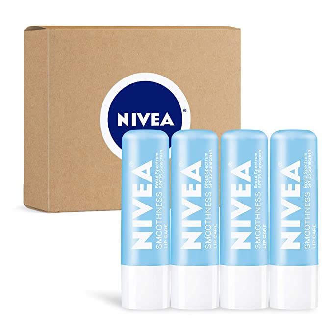 NIVEA Smoothness Lip Care SPF 15, Lip Balm SPF Stick, 0.17 Oz, Pack of 4 | Amazon (US)