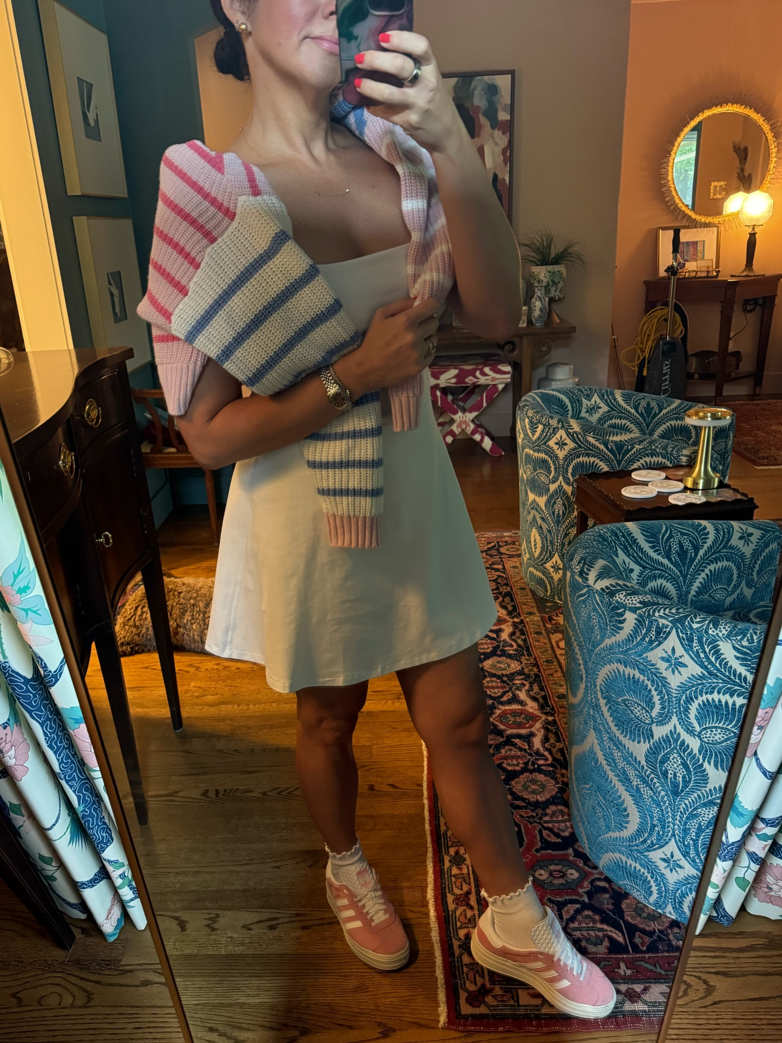 Summer mom uniform- I’m liking these little ruffle socks! These are  much more flattering on the leg than a regular crew sock. Give them a try!