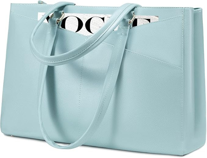 LOVEVOOK Laptop Bag for Women 15.6 Inch Tote Bags Waterproof Leather Briefcase Computer Women Bus... | Amazon (US)