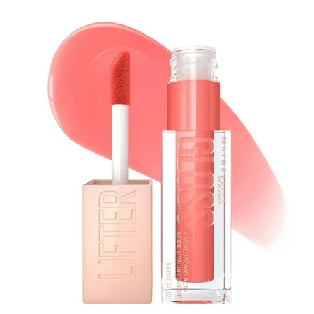 Maybelline Lifter Gloss Lip Gloss Makeup With Hyaluronic Acid Peach Ring 0.18 fl oz | Walmart (US)