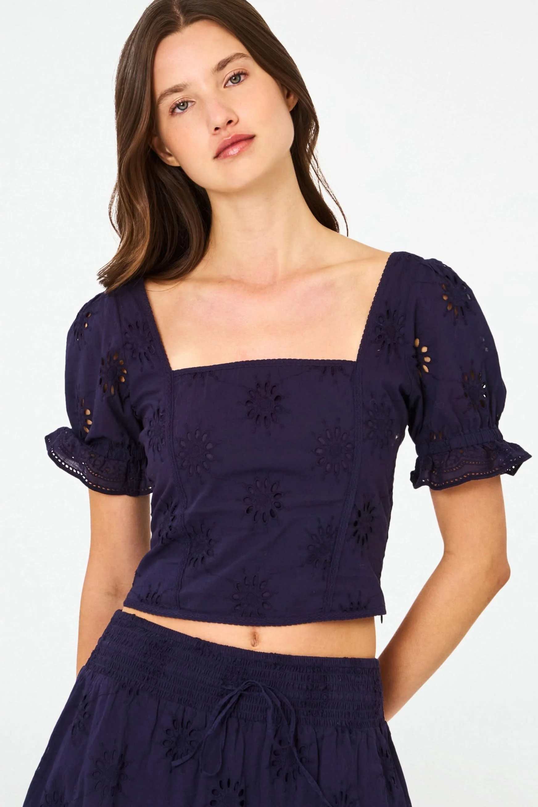 Eyelet Kayla Top | Roller Rabbit