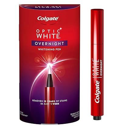 Colgate Optic White Overnight Teeth Whitening Pen, Teeth Stain Remover to Whiten Teeth, 35 Nightl... | Amazon (US)